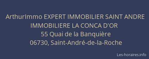 ArthurImmo EXPERT IMMOBILIER SAINT ANDRE IMMOBILIERE LA CONCA D'OR
