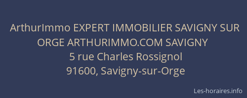 ArthurImmo EXPERT IMMOBILIER SAVIGNY SUR ORGE ARTHURIMMO.COM SAVIGNY