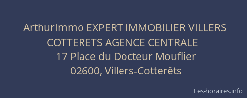 ArthurImmo EXPERT IMMOBILIER VILLERS COTTERETS AGENCE CENTRALE