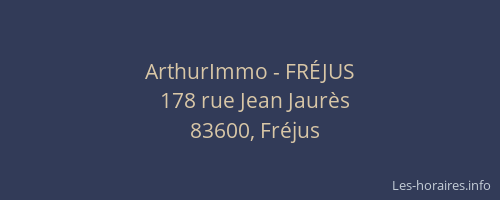 ArthurImmo - FRÉJUS