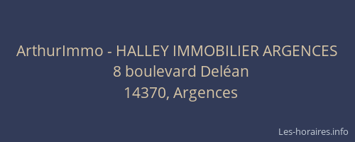 ArthurImmo - HALLEY IMMOBILIER ARGENCES