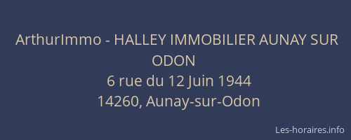 ArthurImmo - HALLEY IMMOBILIER AUNAY SUR ODON