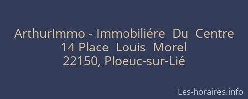 ArthurImmo - Immobiliére  Du  Centre