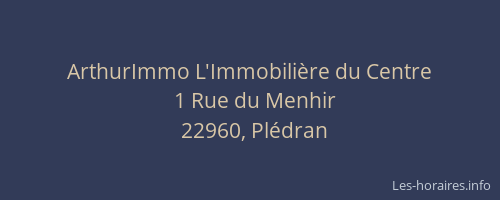 ArthurImmo L'Immobili&egrave;re du Centre