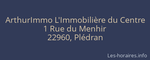 ArthurImmo L'Immobilière du Centre
