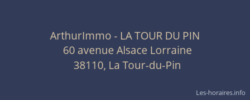 ArthurImmo - LA TOUR DU PIN