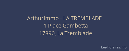 ArthurImmo - LA TREMBLADE