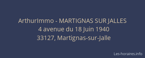 ArthurImmo - MARTIGNAS SUR JALLES
