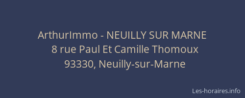ArthurImmo - NEUILLY SUR MARNE