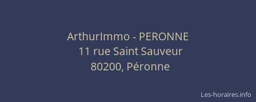 ArthurImmo - PERONNE