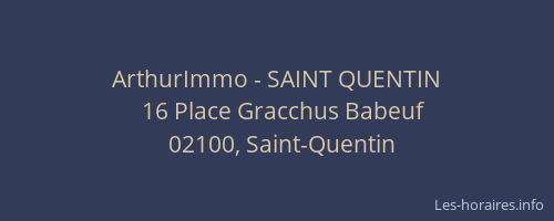 ArthurImmo - SAINT QUENTIN