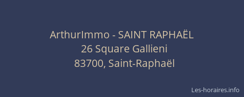 ArthurImmo - SAINT RAPHAËL