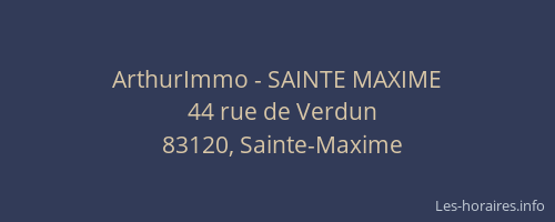 ArthurImmo - SAINTE MAXIME