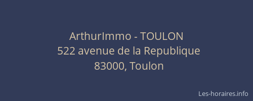 ArthurImmo - TOULON