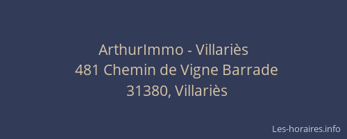 ArthurImmo - Villariès