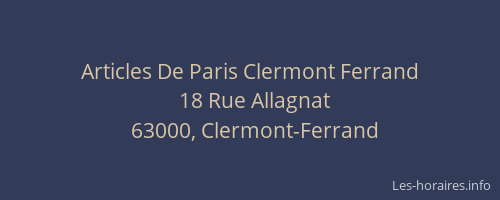 Articles De Paris Clermont Ferrand