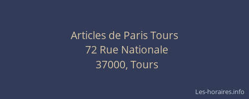 Articles de Paris Tours