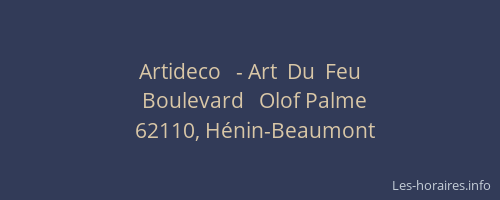 Artideco   - Art  Du  Feu