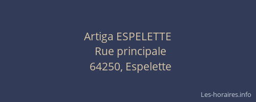 Artiga ESPELETTE