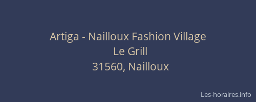 Artiga - Nailloux Fashion Village