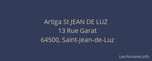 Artiga St JEAN DE LUZ