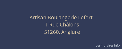 Artisan Boulangerie Lefort