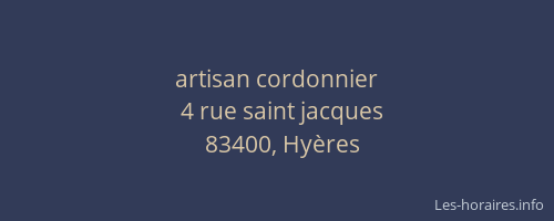 artisan cordonnier