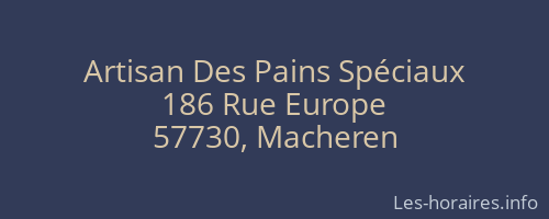 Artisan Des Pains Spéciaux