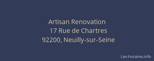 Artisan Renovation