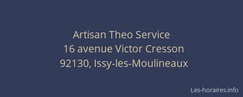Artisan Theo Service