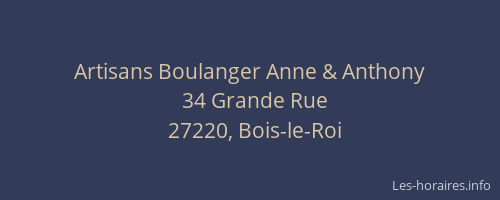 Artisans Boulanger Anne & Anthony