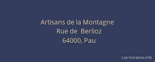 Artisans de la Montagne
