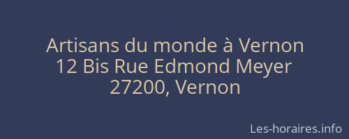 Artisans du monde à Vernon