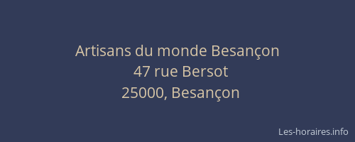 Artisans du monde Besançon