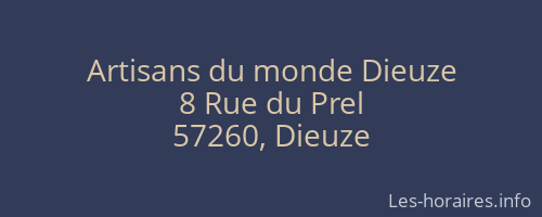 Artisans du monde Dieuze