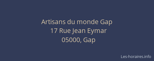 Artisans du monde Gap