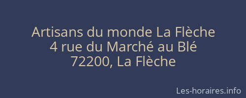 Artisans du monde La Flèche