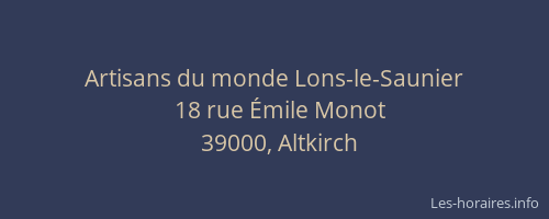 Artisans du monde Lons-le-Saunier