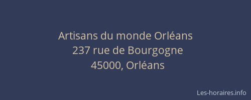 Artisans du monde Orléans