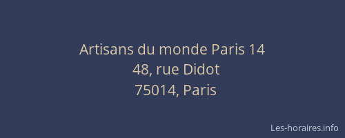 Artisans du monde Paris 14