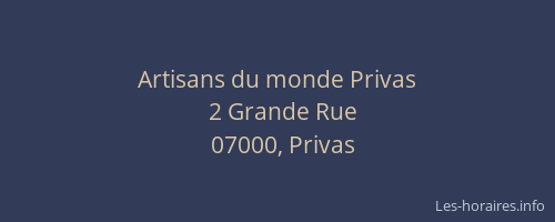 Artisans du monde Privas