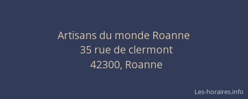 Artisans du monde Roanne