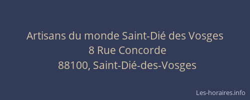 Artisans du monde Saint-Di&eacute; des Vosges