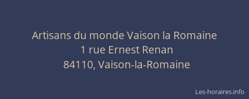 Artisans du monde Vaison la Romaine