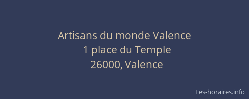 Artisans du monde Valence