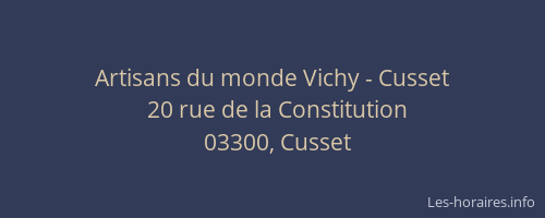 Artisans du monde Vichy - Cusset