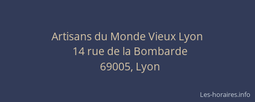 Artisans du Monde Vieux Lyon