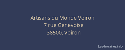 Artisans du Monde Voiron