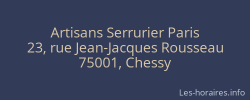 Artisans Serrurier Paris