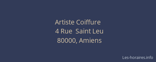 Artiste Coiffure